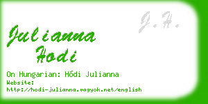 julianna hodi business card